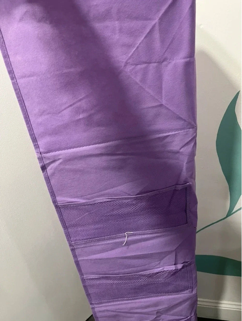 Purple hanging shelf shoe organizer storage